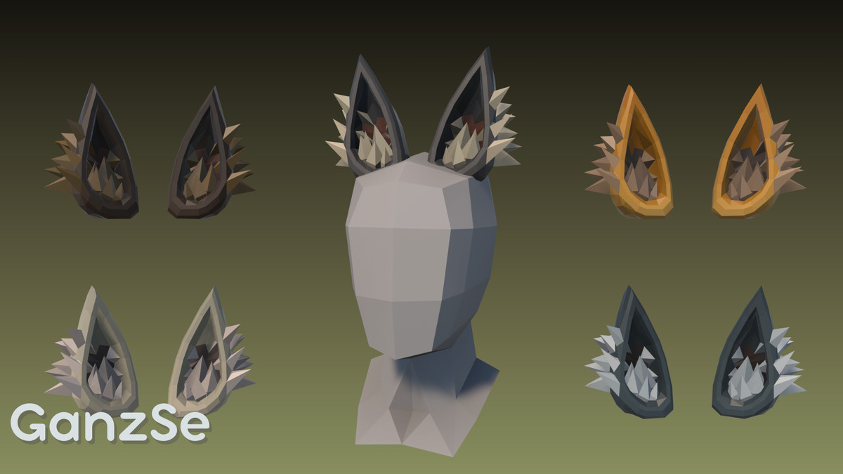 GanzSe Animal Ears - Fantasy Low Poly Pack