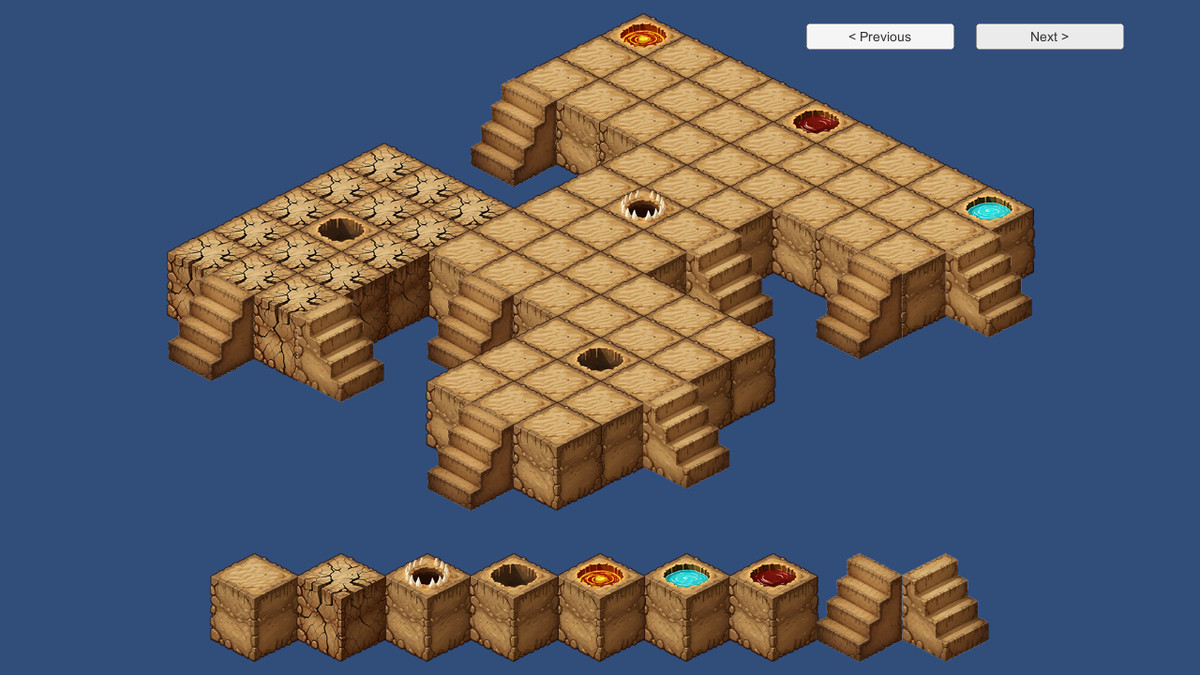 2D Isometric Modular Tileset – Desert & Frozen