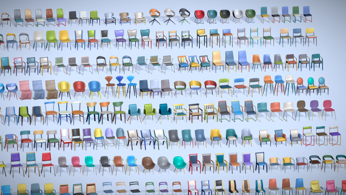 540 Chairs Pack 1 - Lowpoly Midpoly Furniture Collection for Games & Interiors