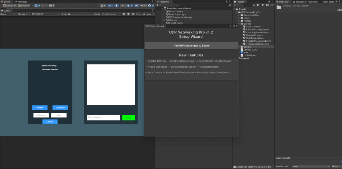UDP Networking Pro – Auto Device Discovery, LAN, Messaging & VR/PC/Mobile