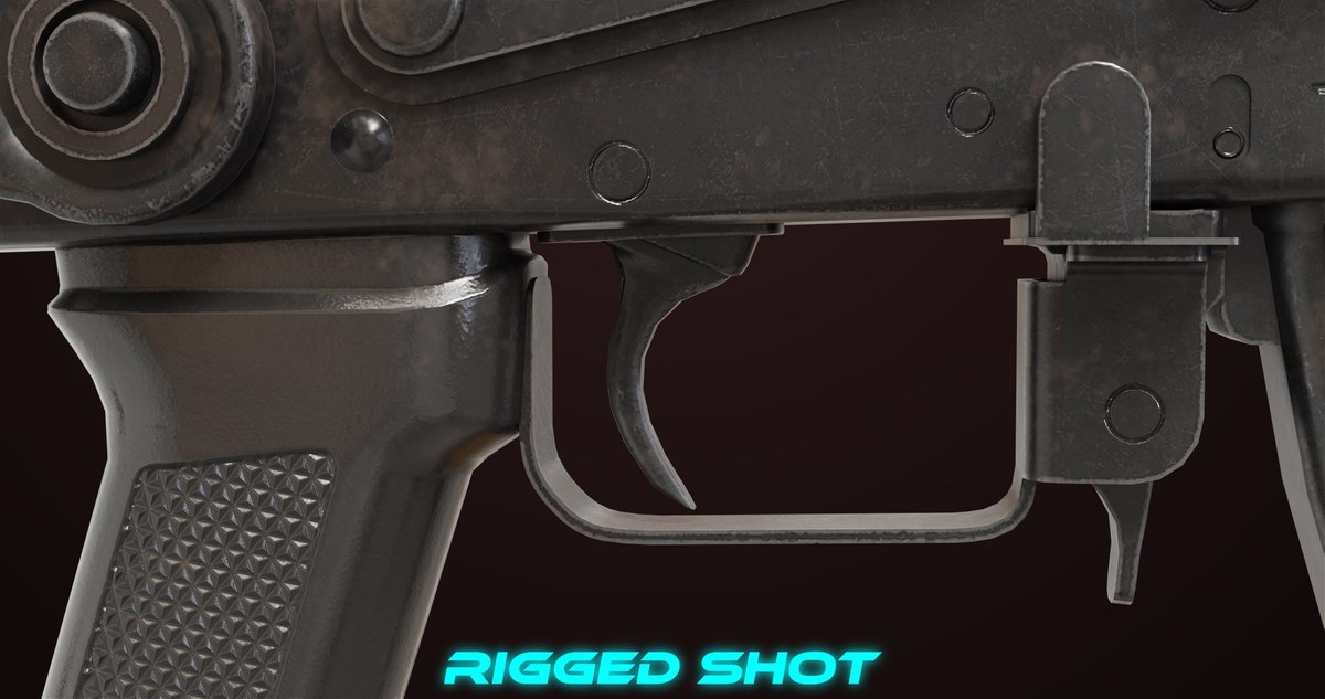 AKMS Light Machine Gun 10 Metal URP HDRP Textures