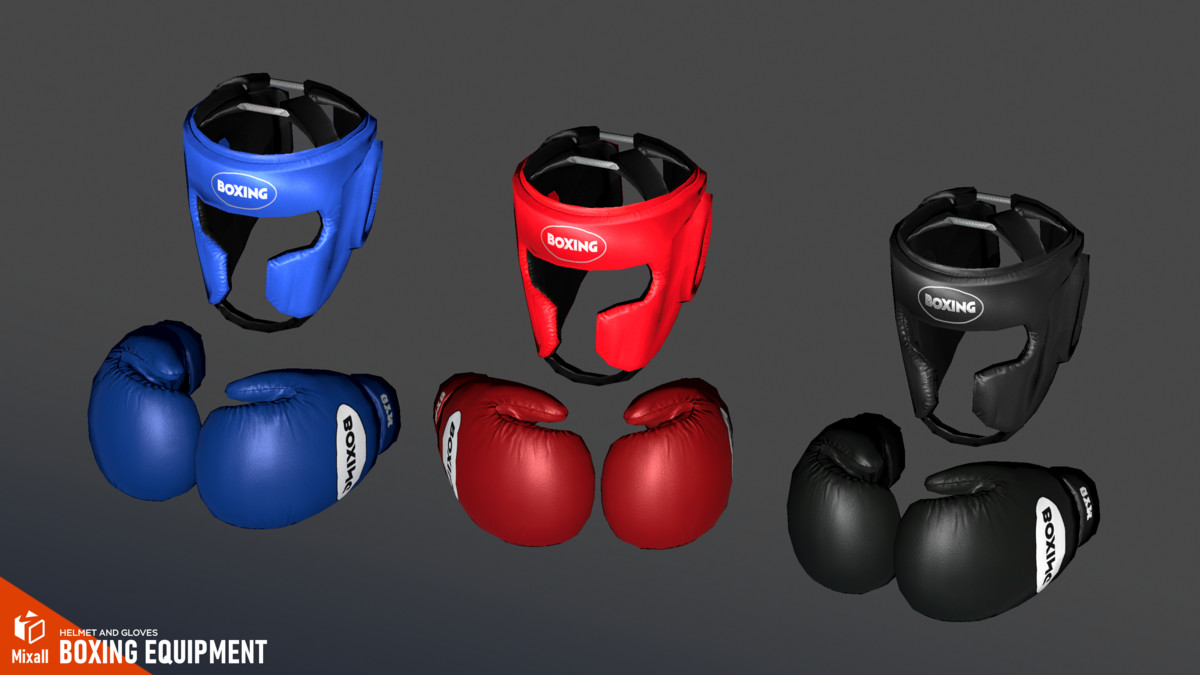 Boxing equipment - helmet and gloves