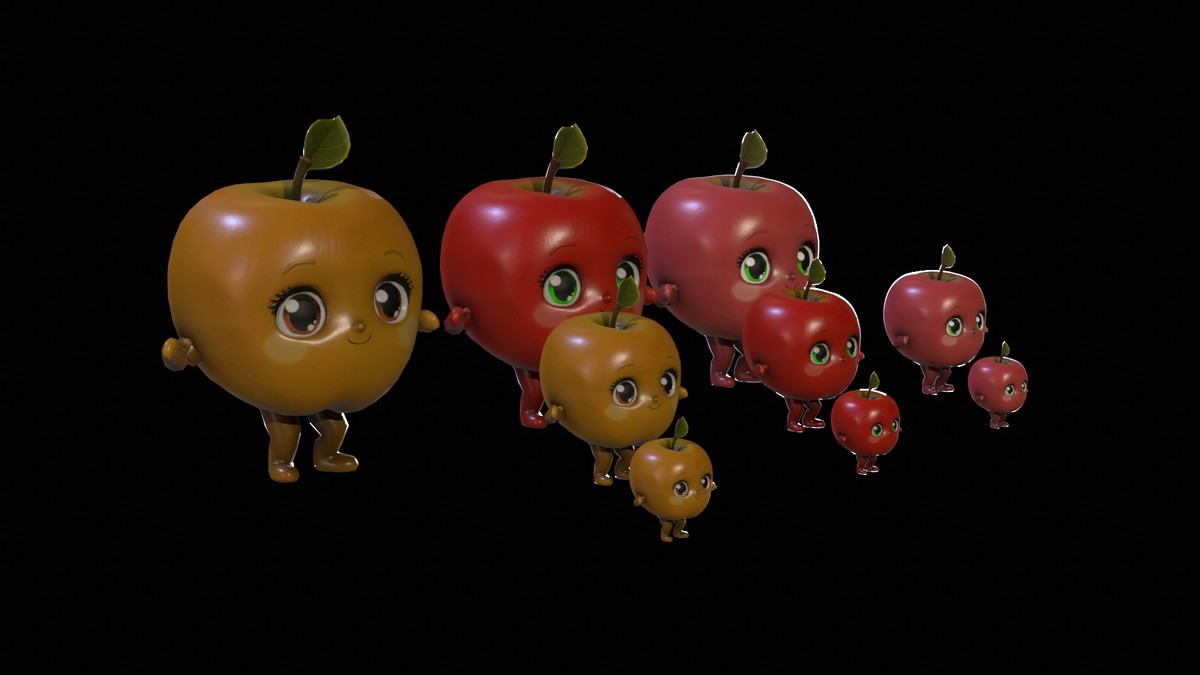 Chibi Fruit Apple two