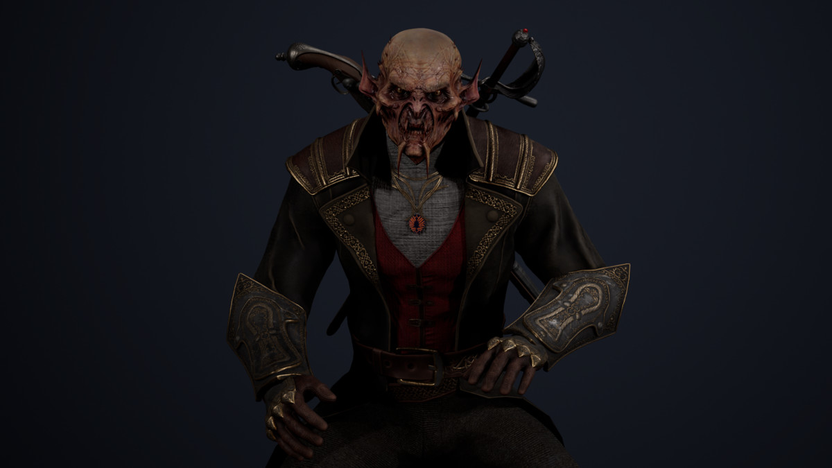 Vampire Monster Character – Dark Fantasy Hunter | Horror Enemy