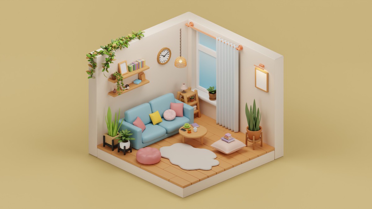 Cozy Room Props Bundle - Interior Props & Modular Parts 2