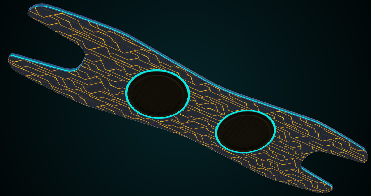 Sci-Fi Hoverboard 1 URP HDRP Textures