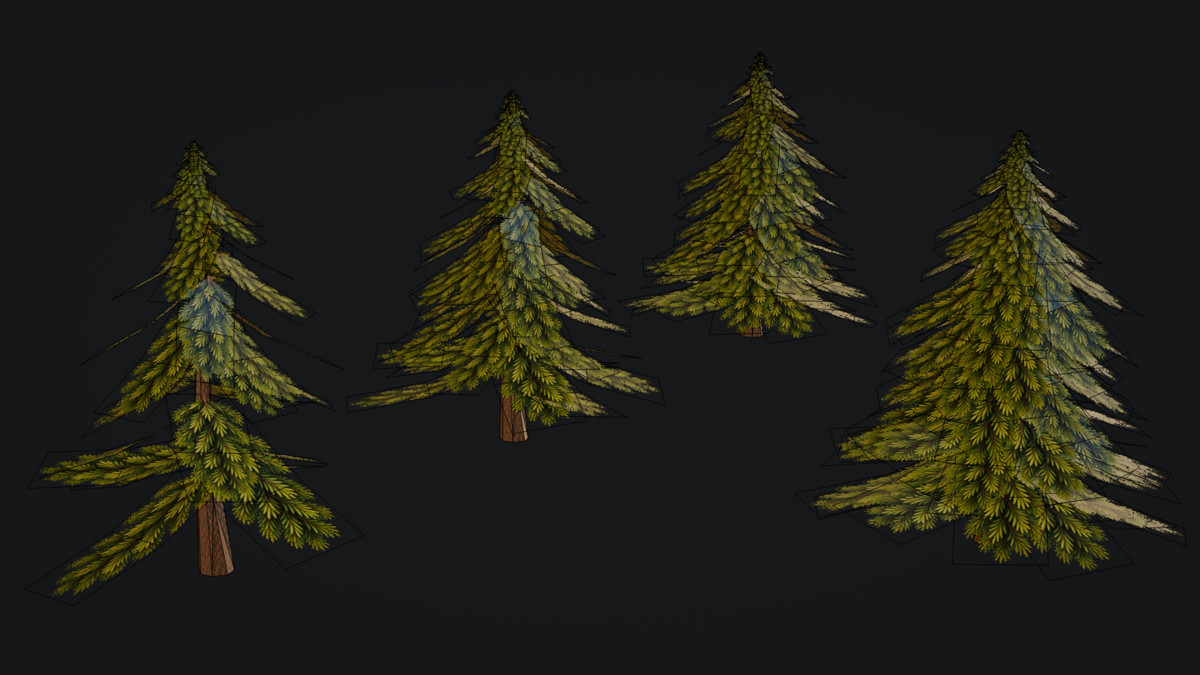 Low Poly Stylized Evergreen Trees Pack - Mini World Studio