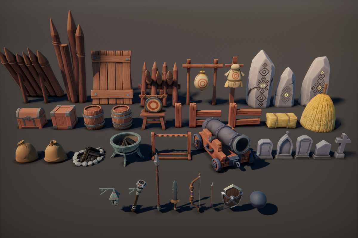 Stylized Medieval Modular Fort and Castle