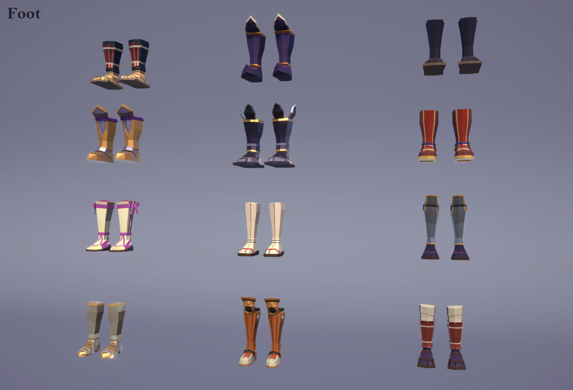 Polygon Characters_Modular Japanese Generals