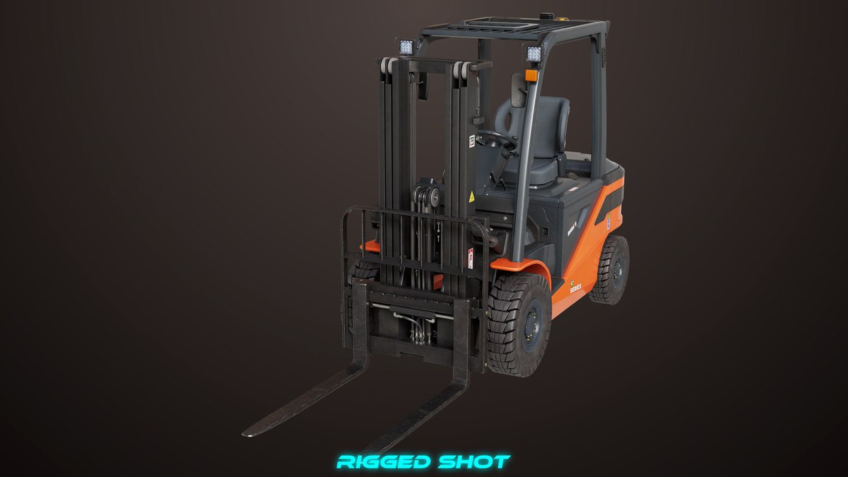 Forklift Truck 02 and 03 URP HDRP Textures