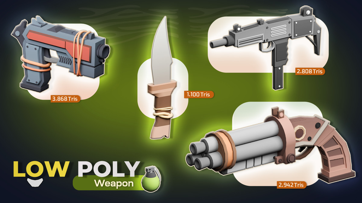 Low Poly Weapon Collection 1