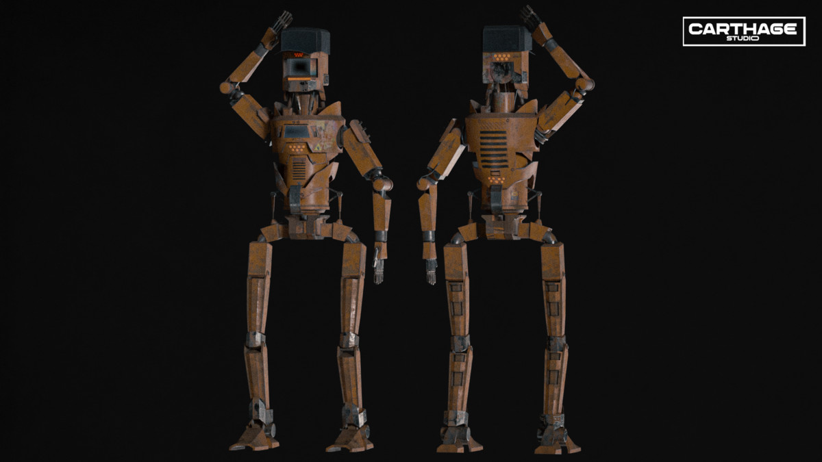 Vendor Robots NPC Bundle – 6 Rigged Game-Ready Characters