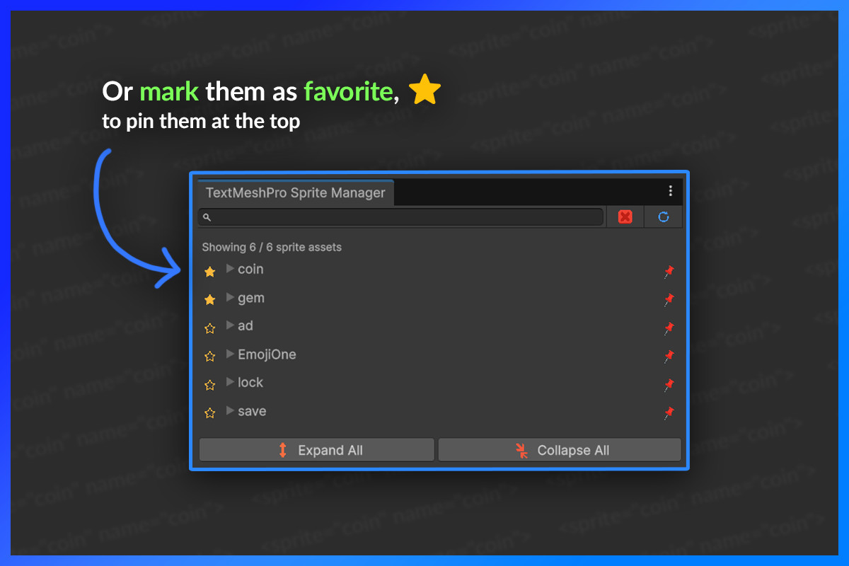 TextMeshPro Sprite Manager
