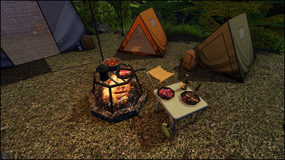 Campsite - Retro Style Modular Environment Pack