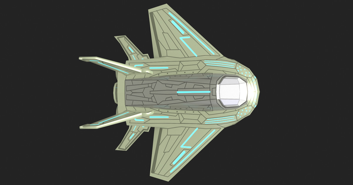 Sci-Fi Stylized Fighter Jet 3D pack