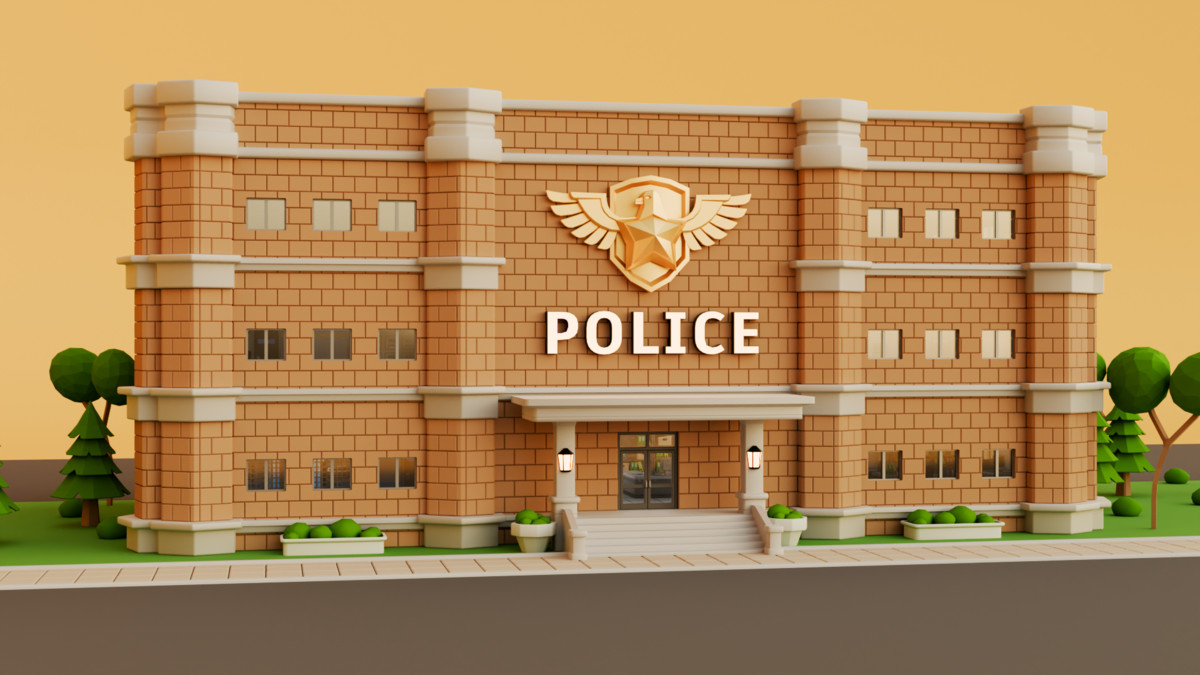 Low Poly Police Station - Thinkix Studios