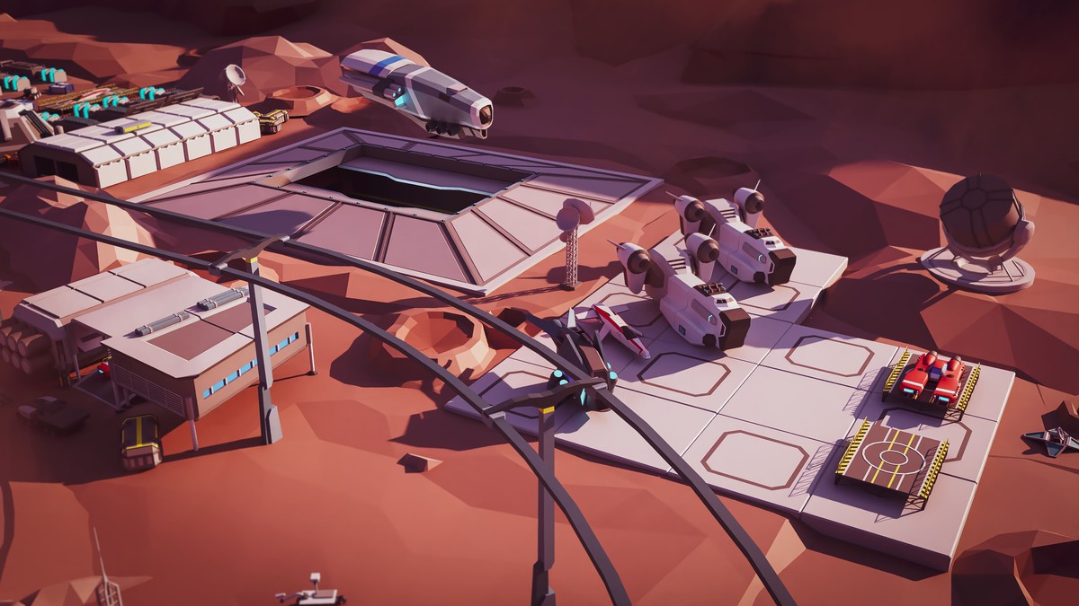 Mars Spaceport - Low Poly 3D Models Pack