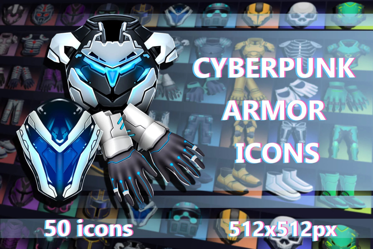 2700 Cyberpunk RPG Icons Pack