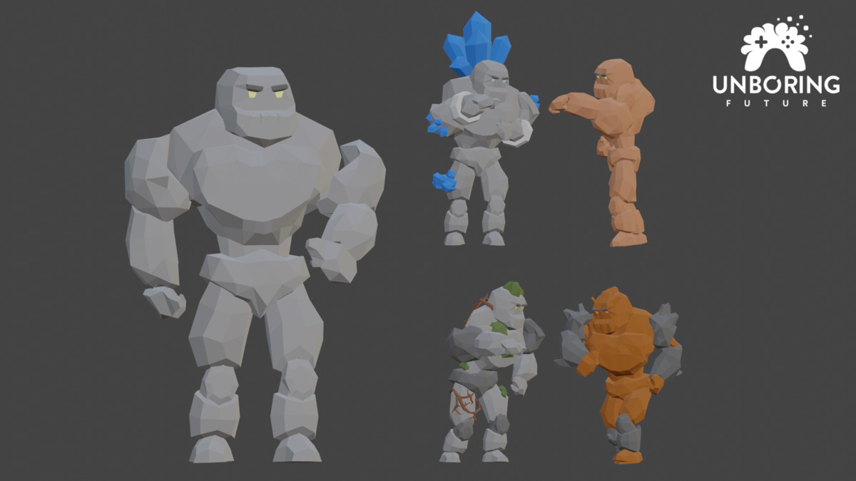 LOW POLY GOLEMS - Animated