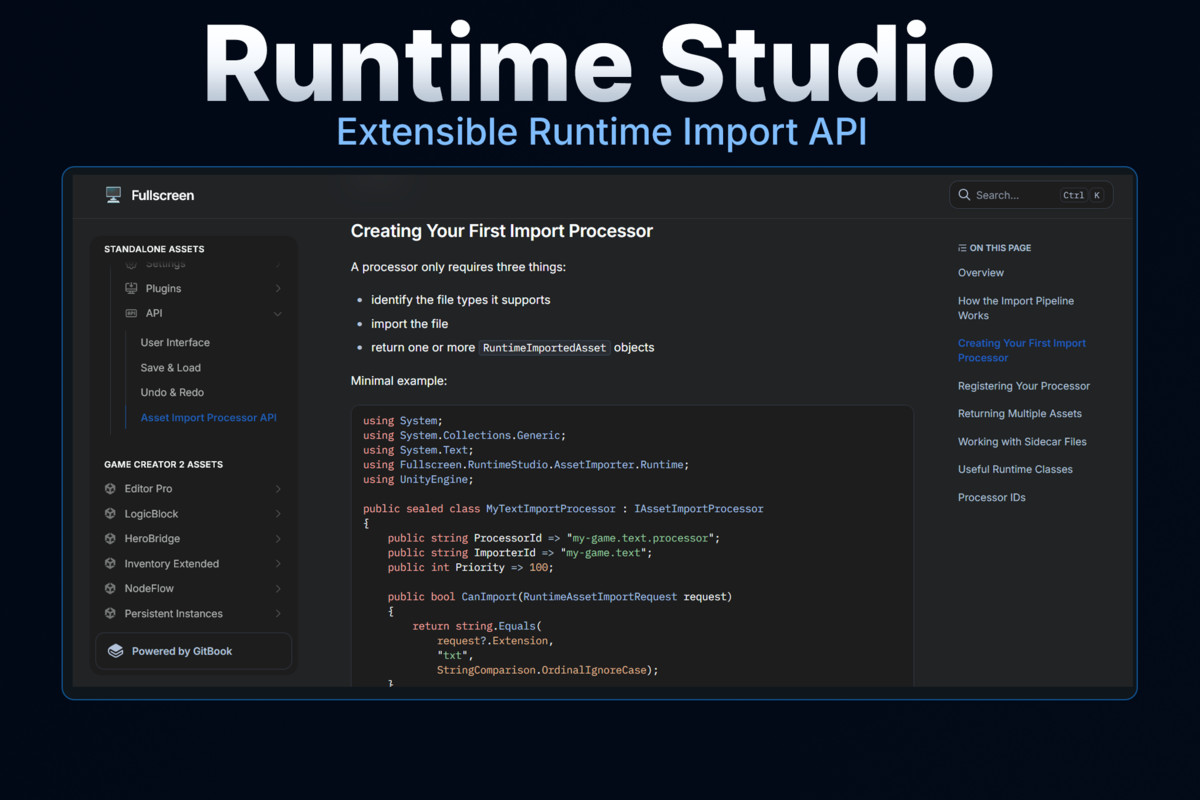 Runtime Studio – Asset Importer