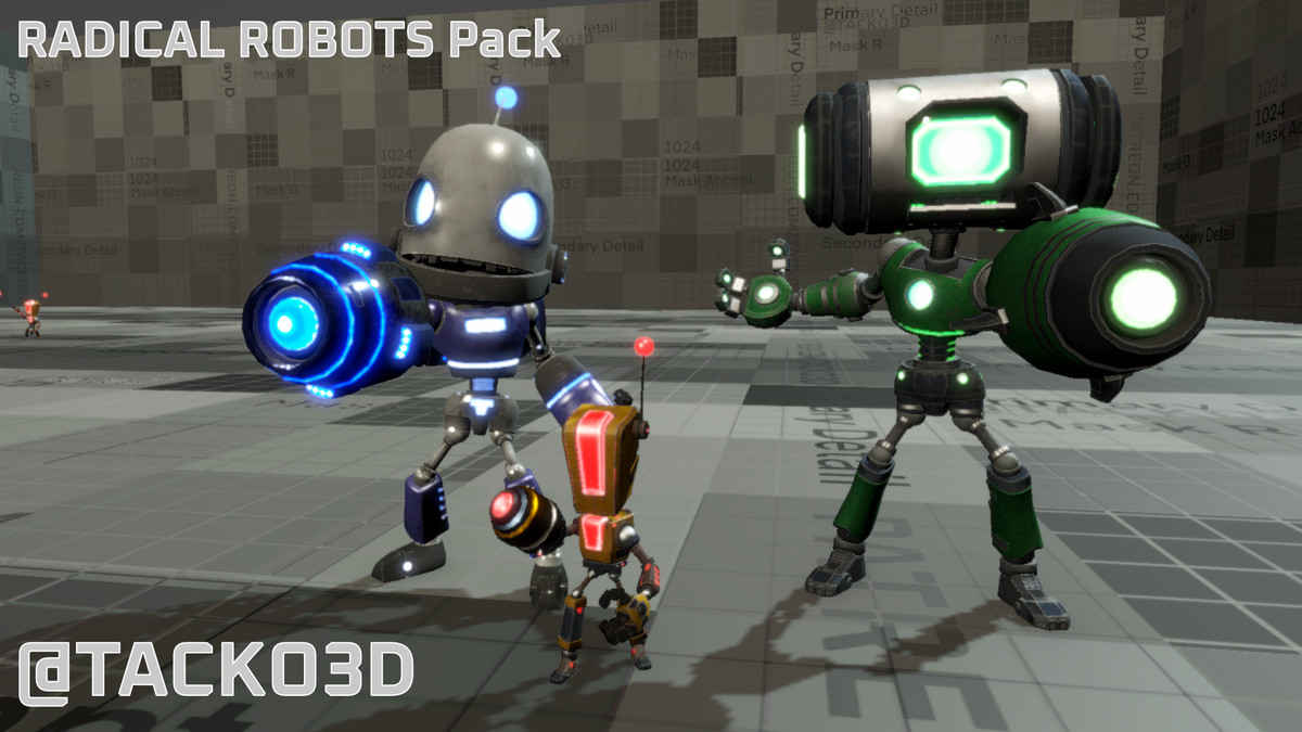Radical Robots Pack - Customizable Robot TRIPLE PACK