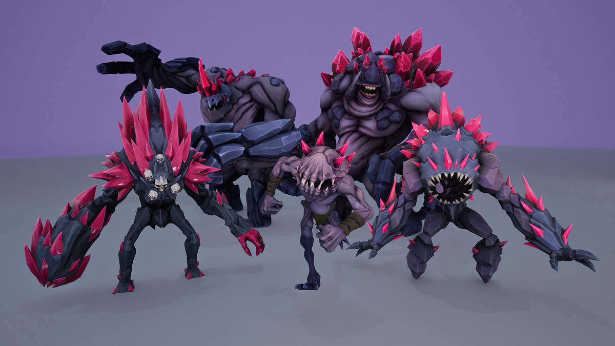 Stylized Cave Crystal Creatures Pack