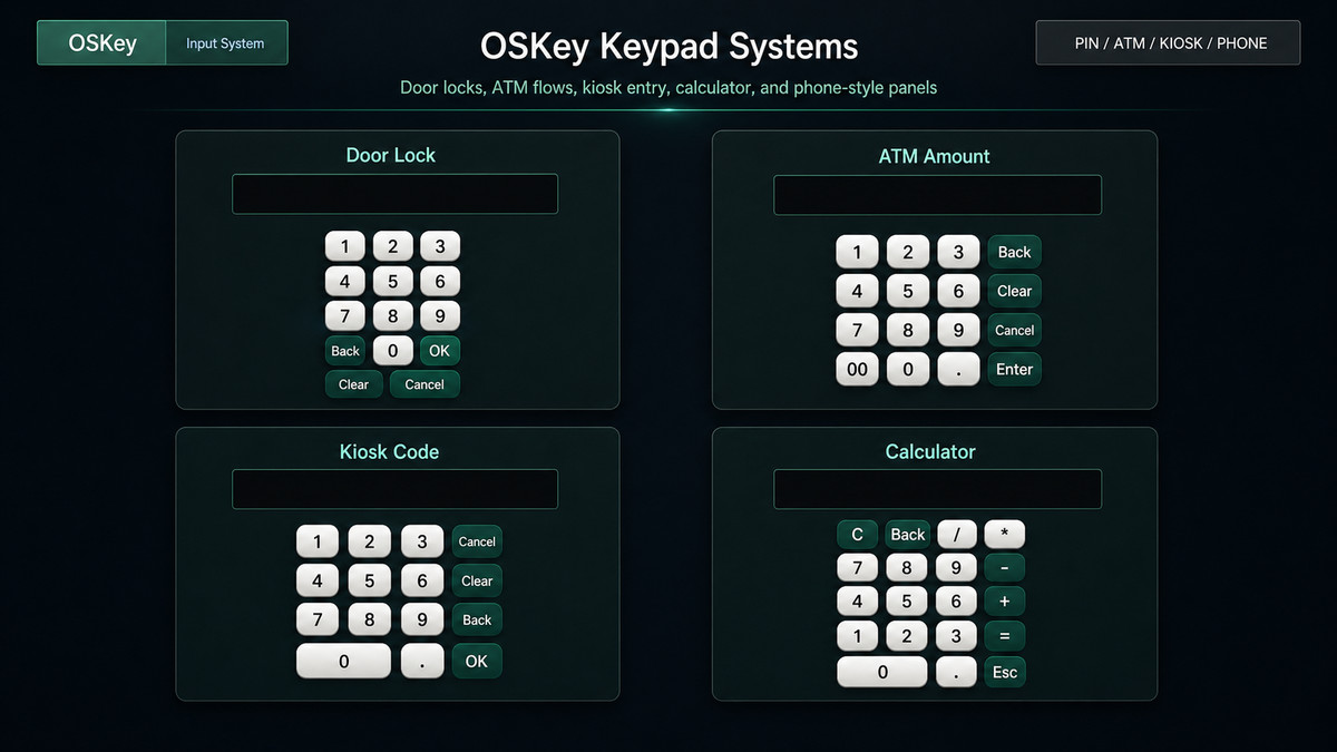 OSKey - Modular Keyboard and Keypad System