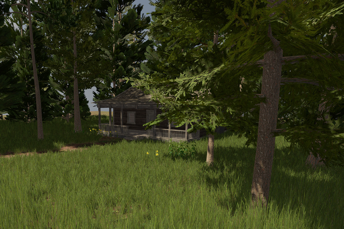 Wooden Log Hunting Cabin