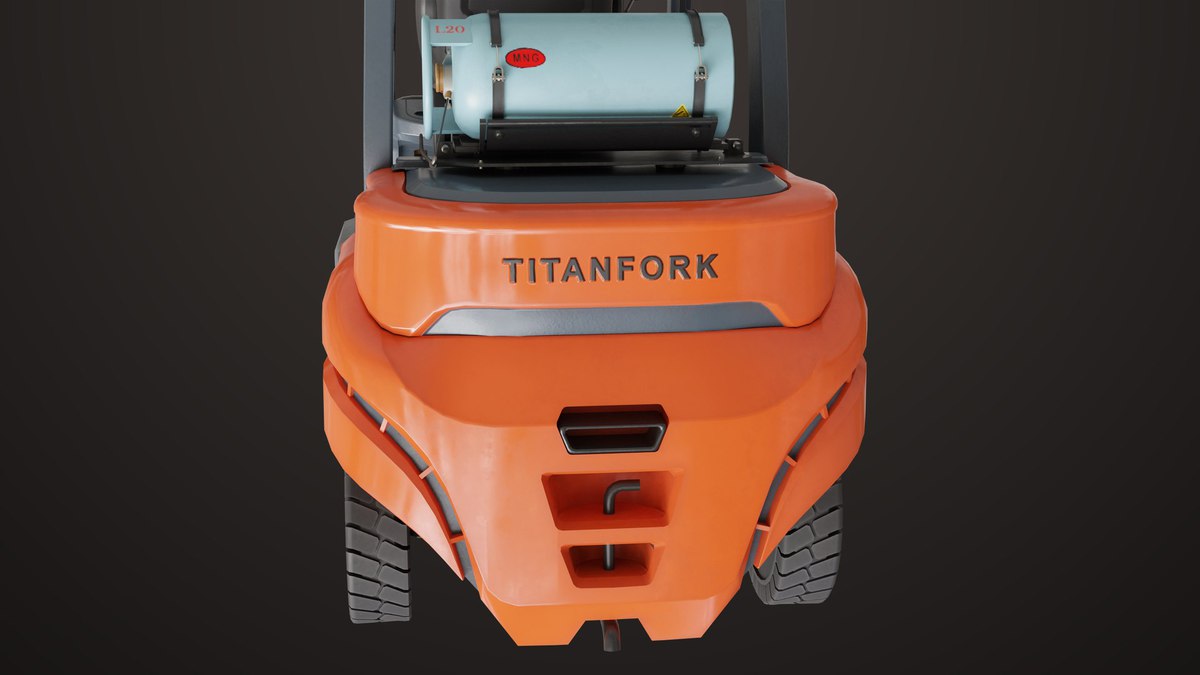 Forklift Truck 02 Orange URP HDRP Textures