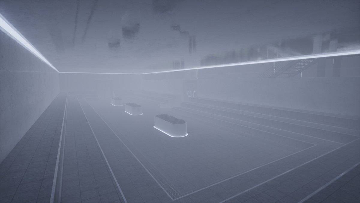 Futuristic Pool Lounge – Luxury Sci-Fi Environment
