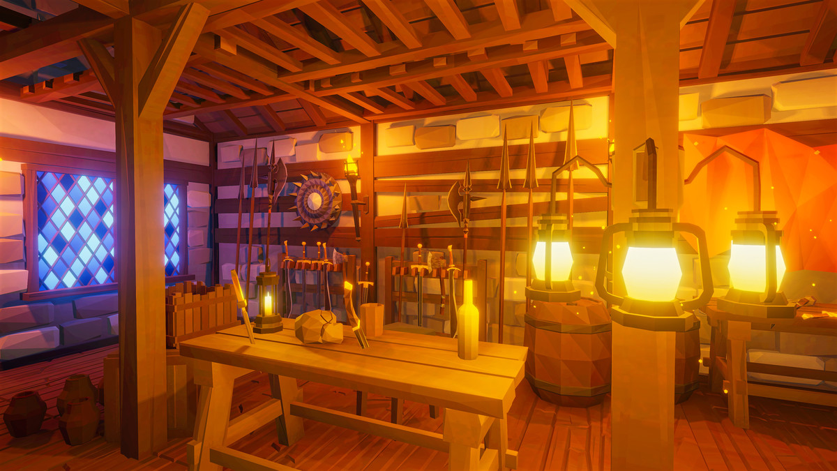 Low Poly Medieval Interior and Constructions