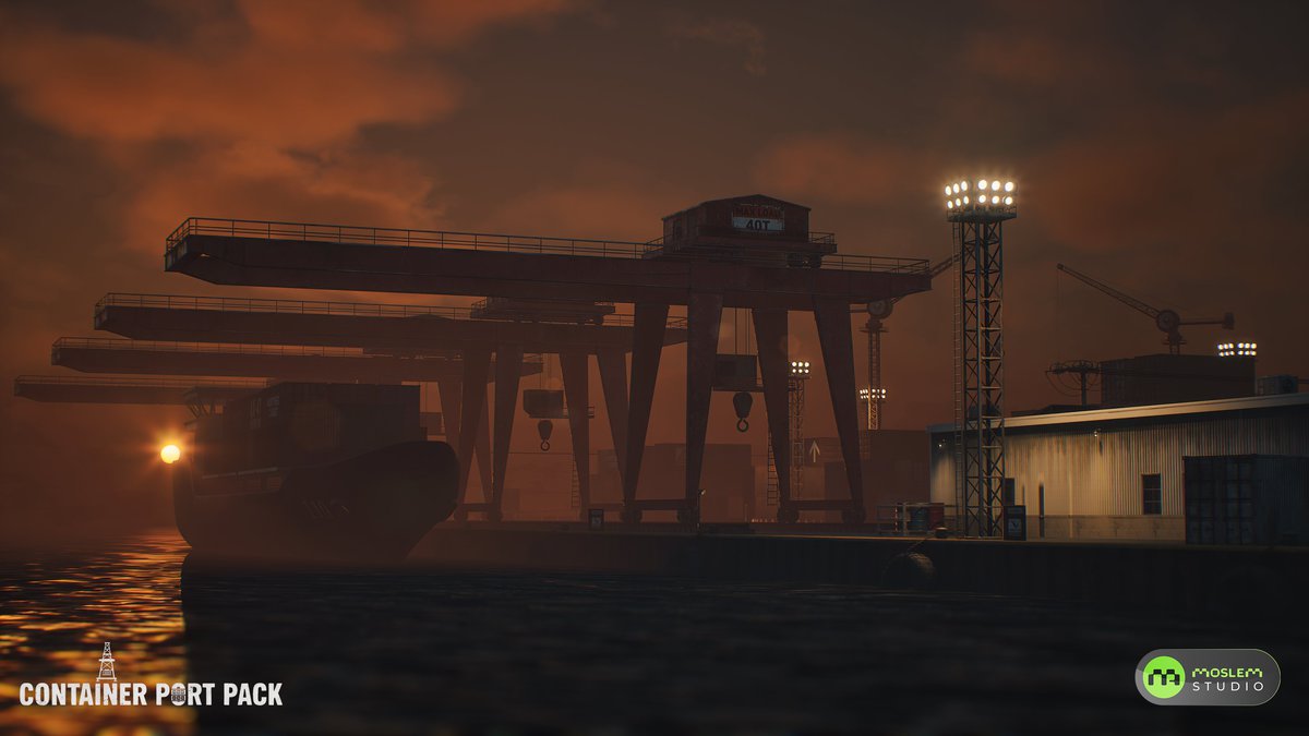 Realistic Modular Container Port Environment