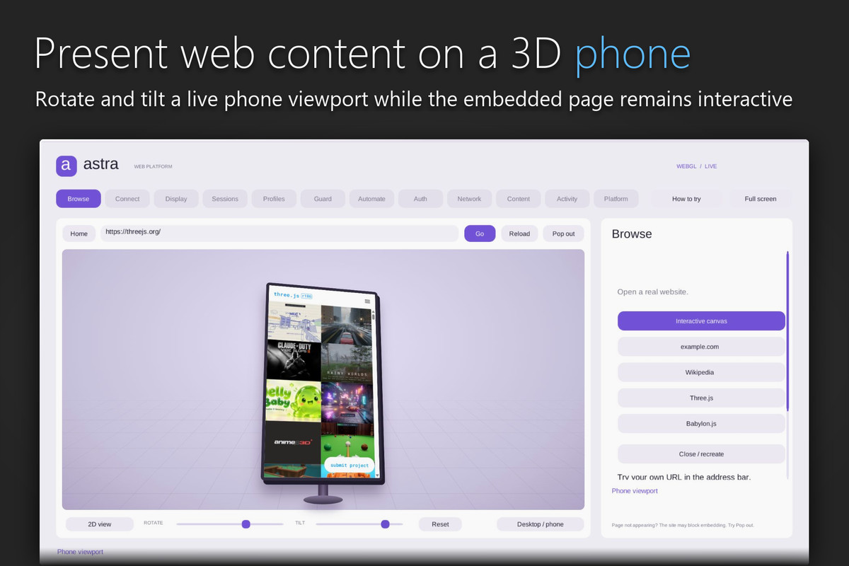 Astra Web Platform - WebView, JS Bridge & OAuth Toolkit
