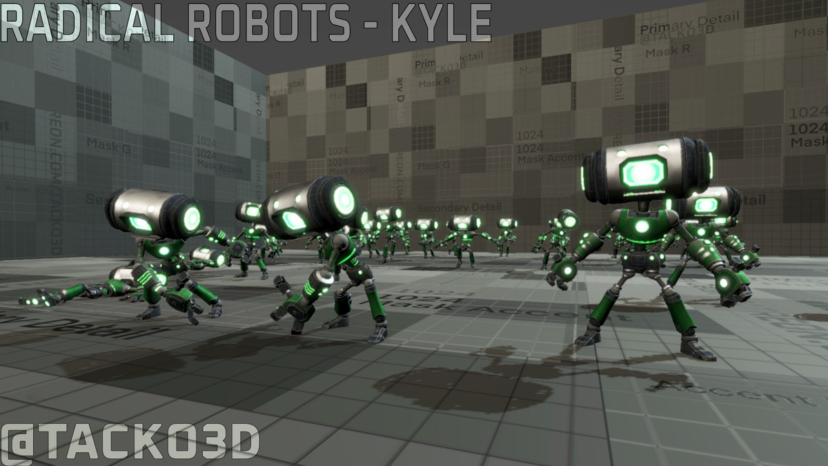 Customizable Robot Character - Kyle the Radical Robot