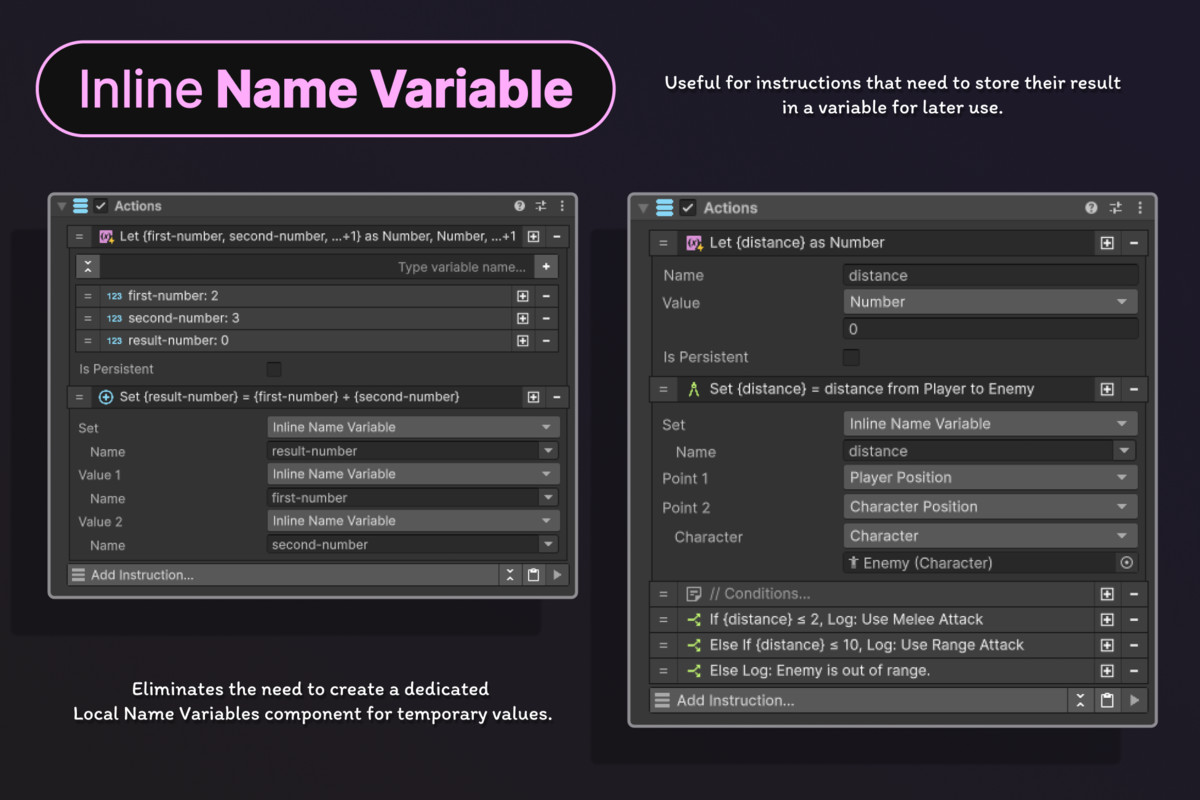 Inline Variables | Game Creator 2