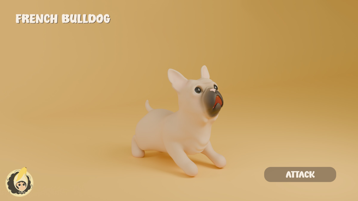 Animated French Bulldog