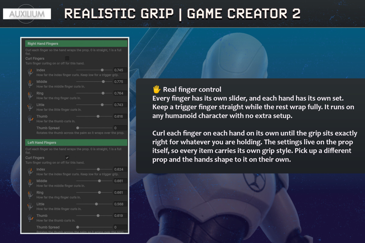 Realistic Grip for Game Creator 2