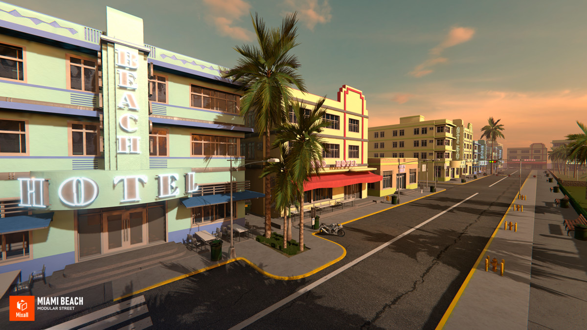 Miami Street & Characters – Gangsters and Beach NPCs