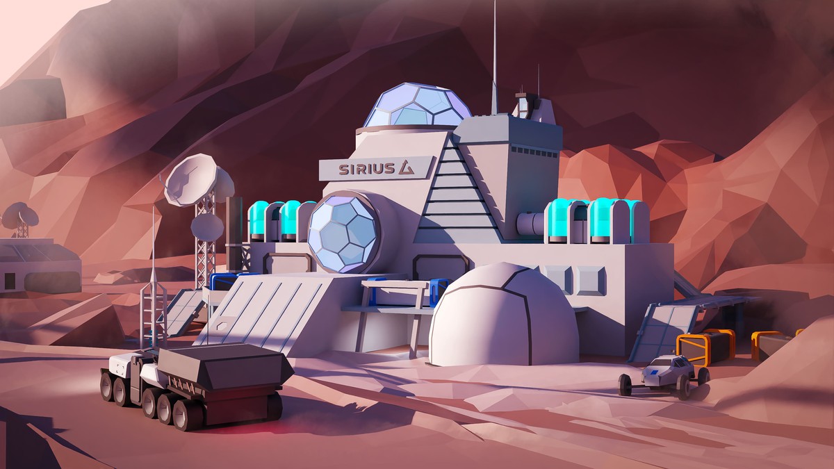 Mars Spaceport - Low Poly 3D Models Pack