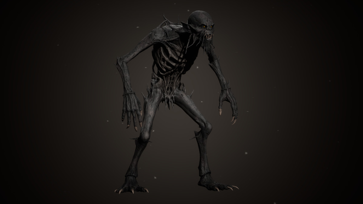 Skinny Ghoul - Dark Humanoid Creature