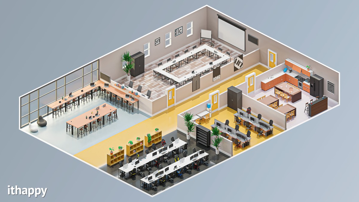 Office 2 - Low Poly 3D Models Pack