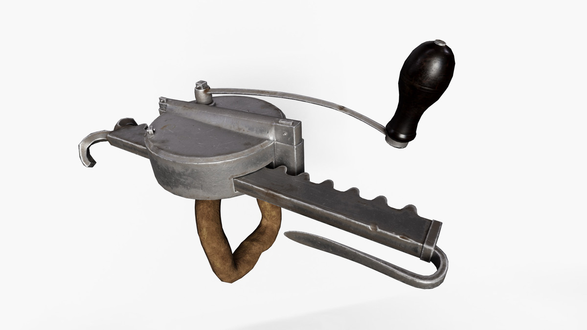 Medieval Crossbow With Cranequin