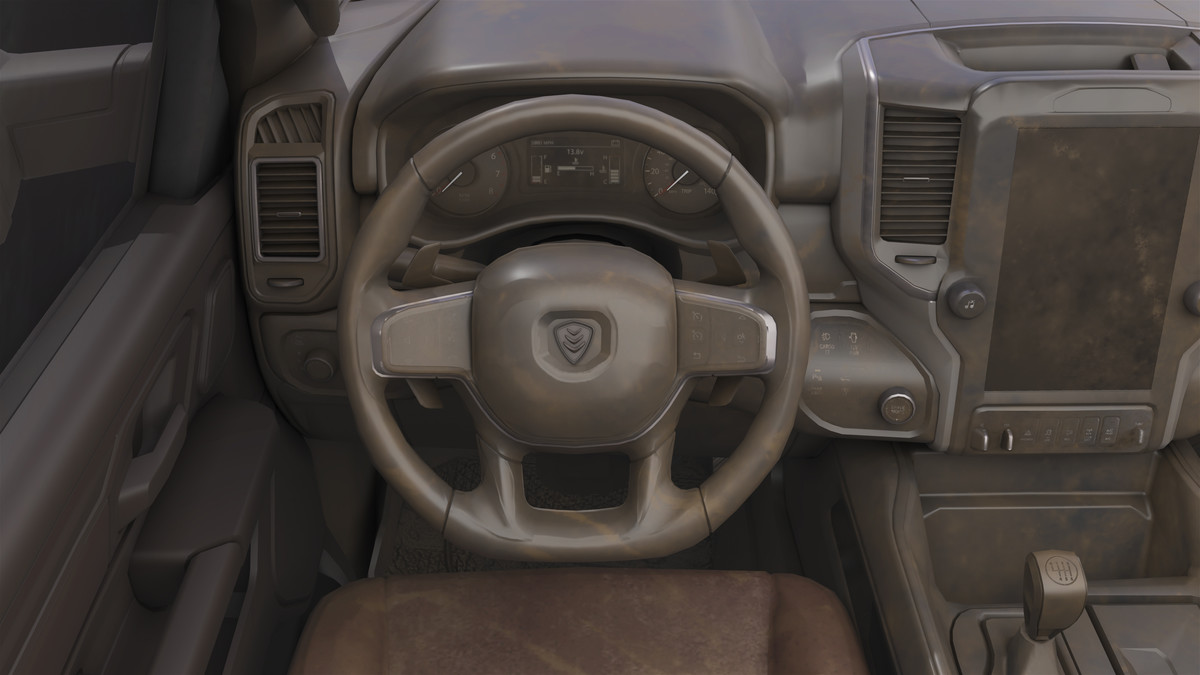 Pickup Truck 03 Blue Dusty URP HDRP Textures