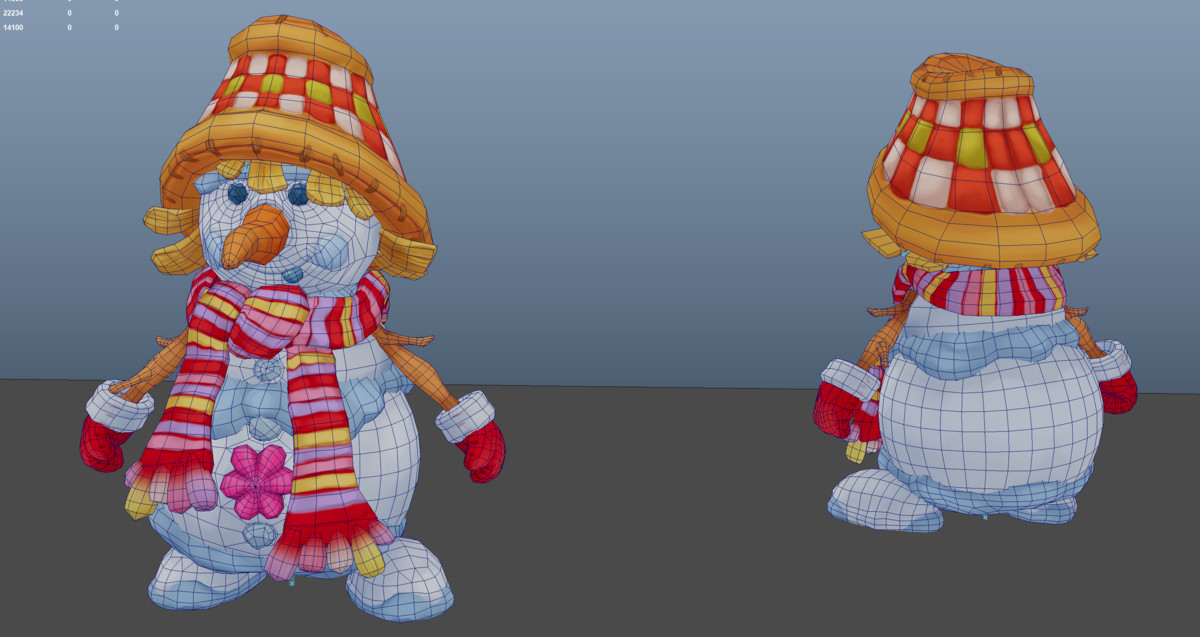snowman with hat