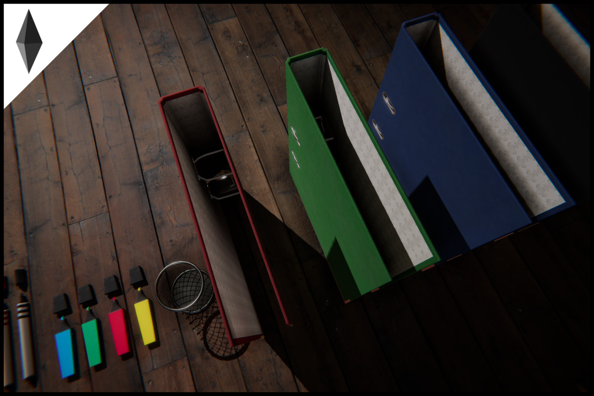 PBR Office Stationary Game-ready