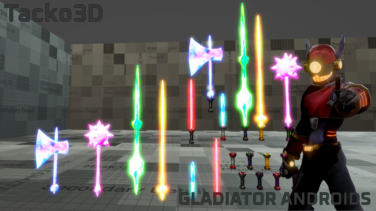 Gladiator Androids Pack Z - Customizable Robot Warriors