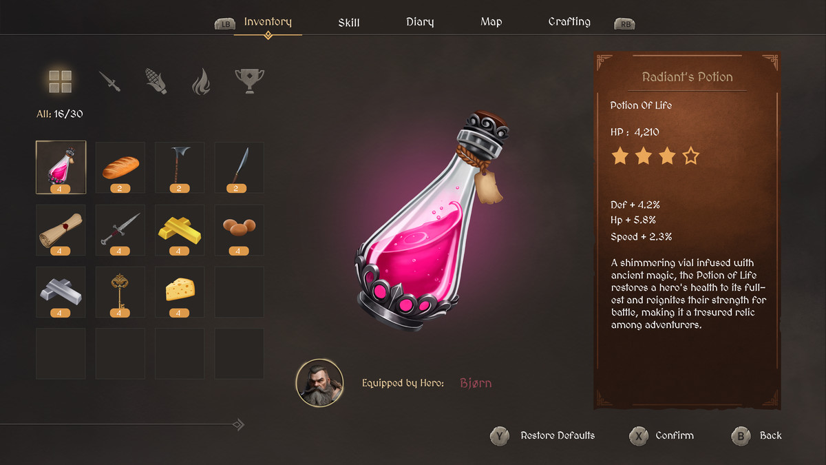 Fantasy RPG GUI