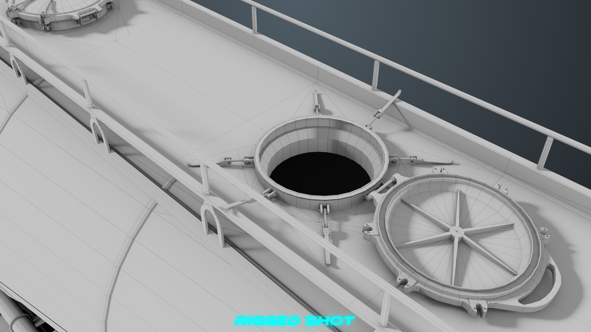 Chassis06 Cement Trailer 01 White URP HDRP Textures