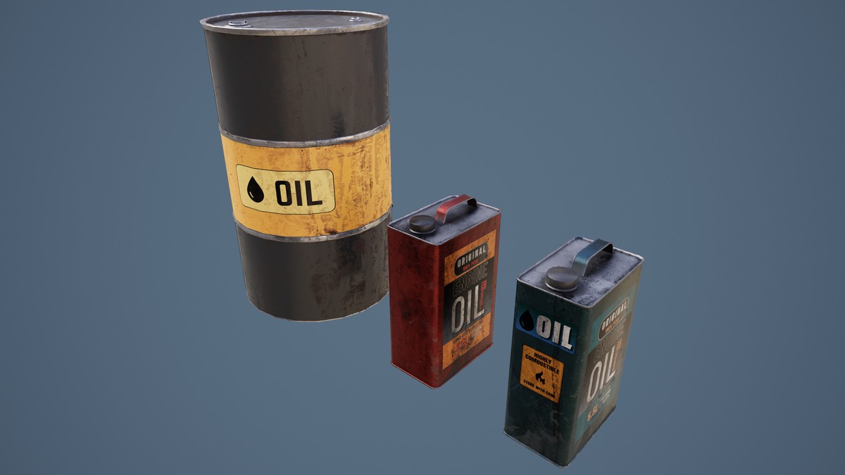 Garage-Autoservice Props Pack Low-poly 3D models Low-poly 3D model