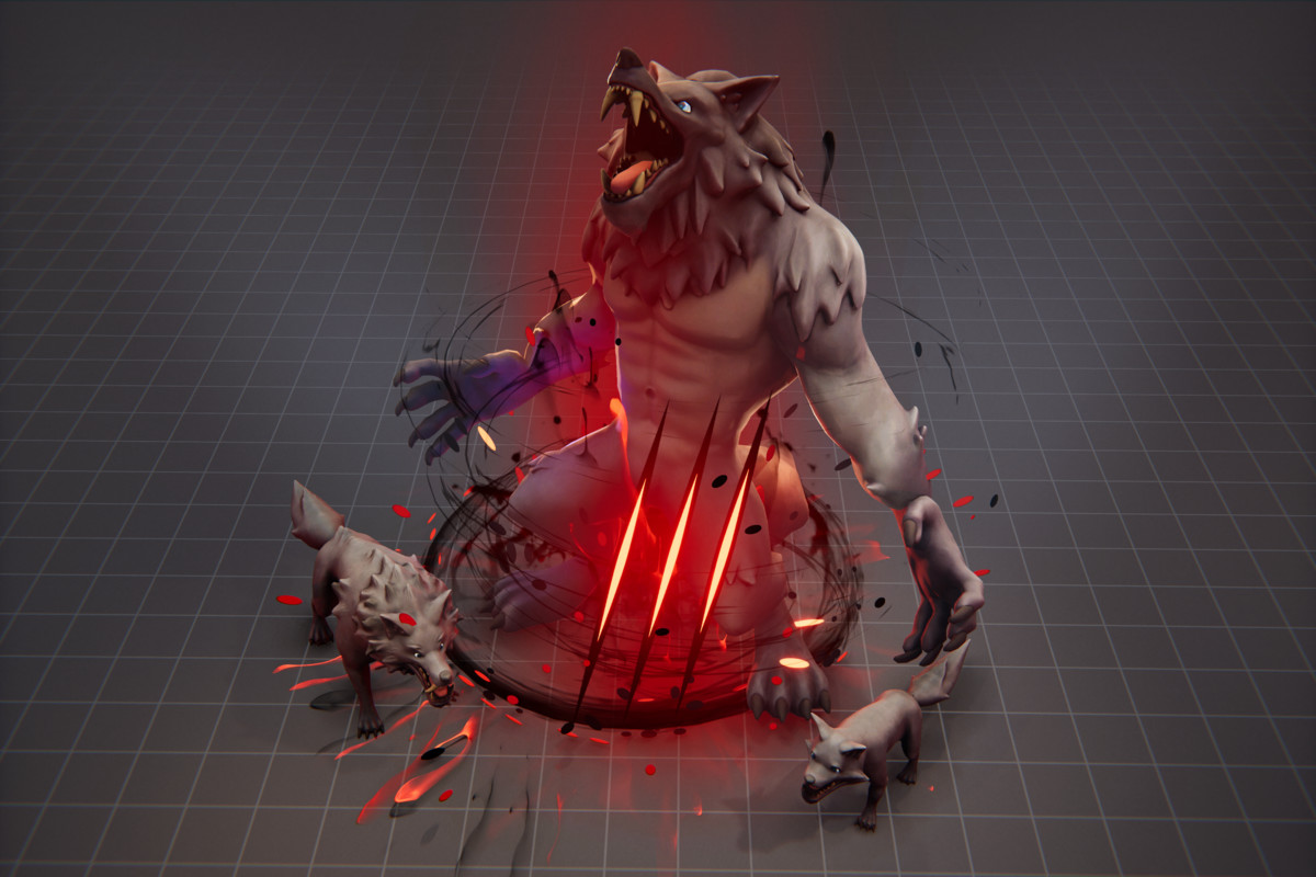 Shadow Werewolf Boss - Character + Animations + Skill VFX